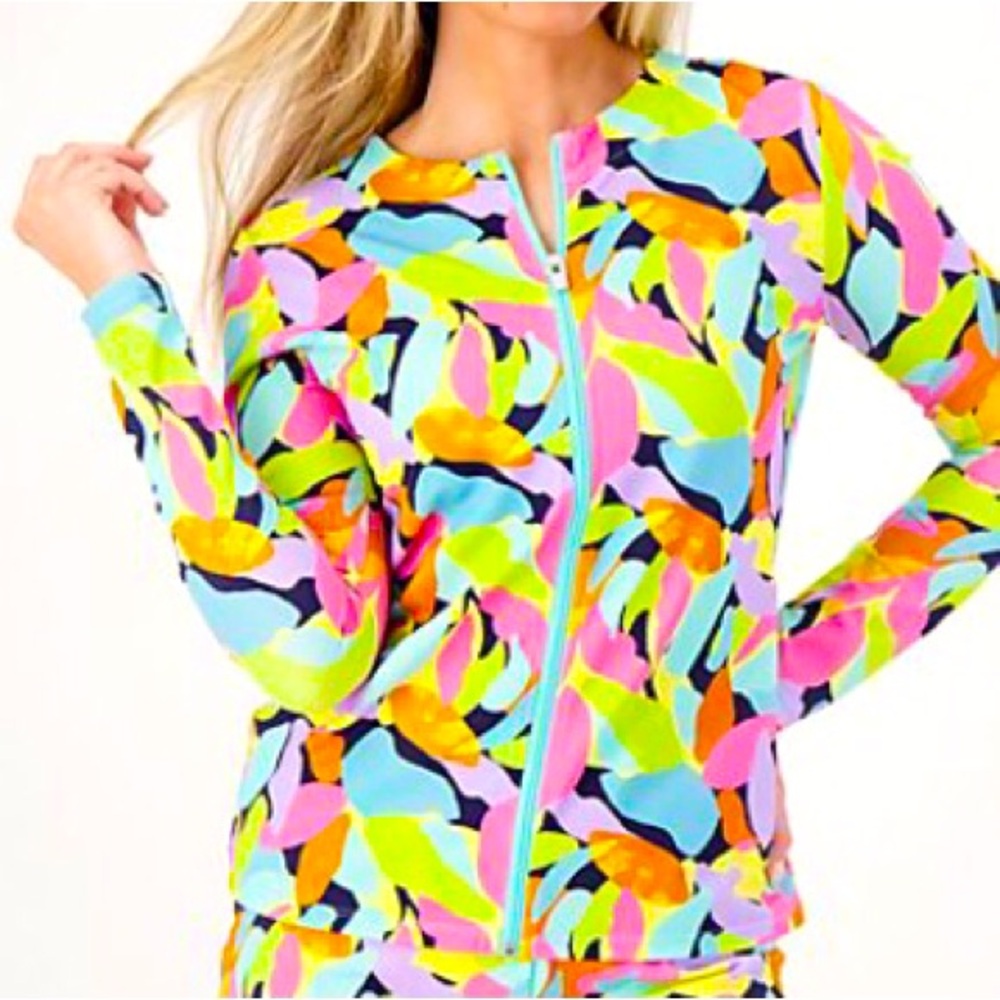 Sport Savvy Colorful Abstract Print Jacket